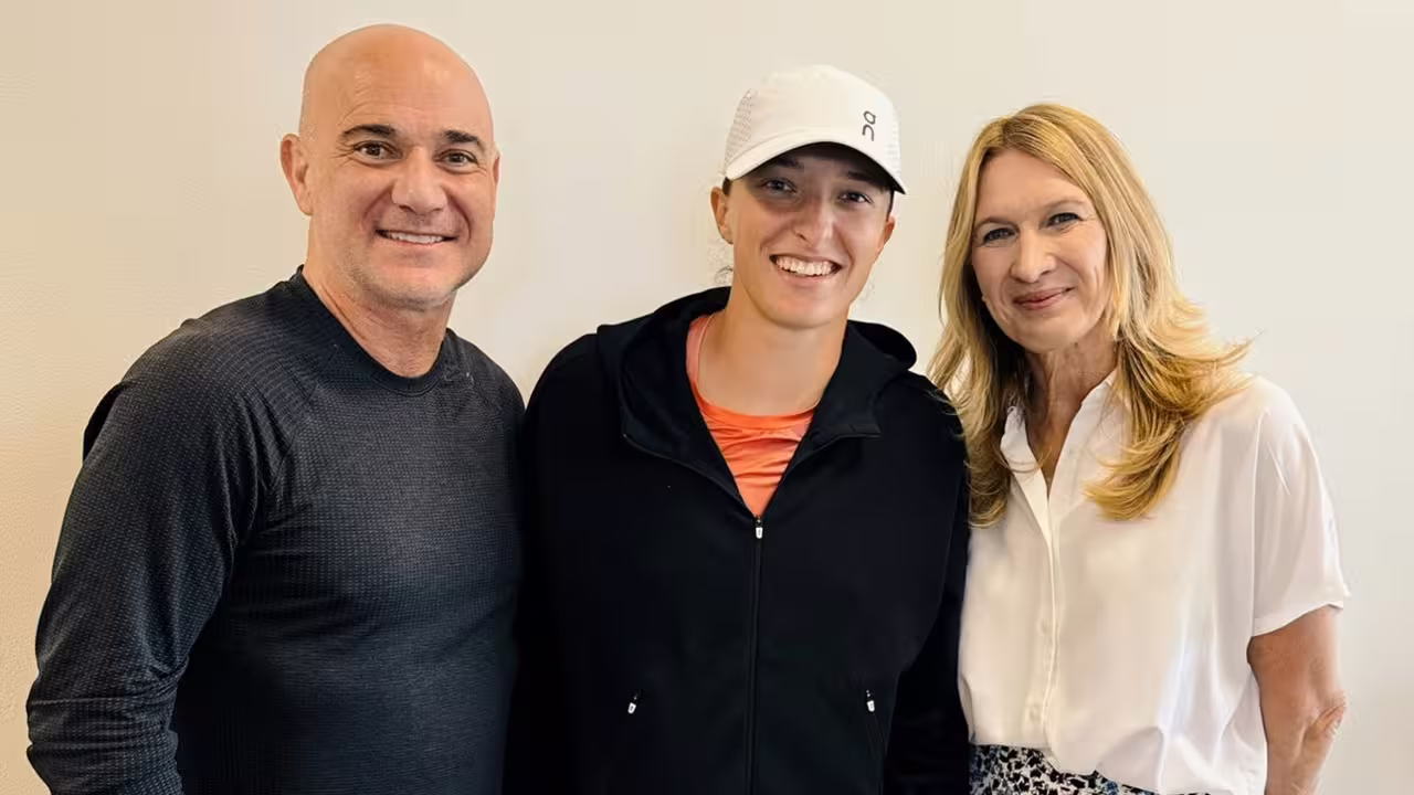 Andre Agassi et sa fille à l'US Open